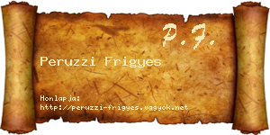 Peruzzi Frigyes névjegykártya